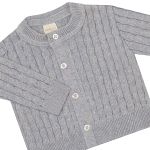 Casaquinho em tricot Trançado Mescla - Mini & Co.