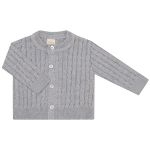 Casaquinho em tricot Trançado Mescla - Mini & Co.