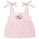 Bata c/ Calcinha em tricoline Cogumelos Rosa - Roana