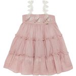 Vestido em tricoline Laços Rosa Seco - Roana