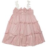 Vestido em tricoline Laços Rosa Seco - Roana