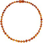 Colar de Âmbar Báltico para bebê Baroque Cognac 32cm Certificado - Bup Baby