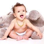 Colar de Âmbar Báltico para bebê Baroque Lemon 32cm Certificado - Bup Baby