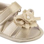 Sandália Laço Flor Dourado - Keto Baby