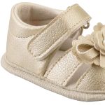 Sandália Laço Flor Dourado - Keto Baby