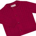 Casaquinho em tricot Trançado Vermelho - Mini & Co.