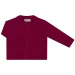 Casaquinho em tricot Trançado Vinho - Mini & Co.