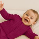 Casaquinho em tricot Trançado Vinho - Mini & Co.