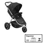 Travel System: Carrinho Sway + Bebê Conforto Preto (0-15kg) - Litet