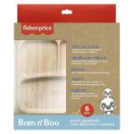 Prato Quadrado com Divisórias e Ventosa Bam N' Boo Azul (6m+) - Fisher Price
