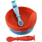 Tigela de Silicone com Ventosa Yummy! Azul (6m+) - Fisher Price