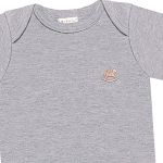 Body curto para bebê em suedine Mescla - Up Baby
