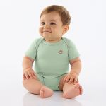 Body curto em suedine Verde Pastel - Up Baby