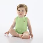 Body regata em suedine Verde Nilo - Up Baby