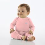 Body longo em suedine Rosa - Up Baby