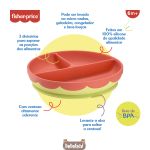 Prato de Silicone com Divisórias e Ventosa Yummy! Rosa (6m+) - Fisher Price