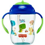Copo de Treinamento com Canudo First Moments Azul Blueberry Smoothie 270ml (6m+) - Fisher Price