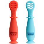 Colheres de Treinamento Fase 1 e 2 com Ventosa Yummy! Vermelho e Azul (6m+) - Fisher Price