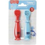 Colheres de Treinamento Fase 1 e 2 com Ventosa Yummy! Vermelho e Azul (6m+) - Fisher Price