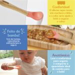 Colher de Treinamento com Cabo Curto Bam N’ Boo Rosa (6m+) - Fisher Price