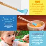 Colher de Treinamento com Cabo Longo Bam N’ Boo Azul (6m+) - Fisher Price