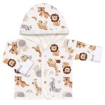 Conjunto Fofinho: Casaco c/ capuz e Calça em algodão egípcio Roar - Mini & Co.