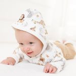 Conjunto Fofinho: Casaco c/ capuz e Calça em algodão egípcio Roar - Mini & Co.