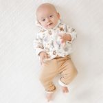 Conjunto Fofinho: Casaco c/ capuz e Calça em algodão egípcio Roar - Mini & Co.