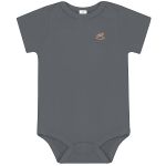 Body curto para bebê em suedine Chumbo - Up Baby
