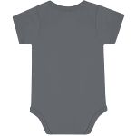 Body curto para bebê em suedine Chumbo - Up Baby