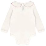 Body Longo c/ golinha em algodão Marfim - Up Baby