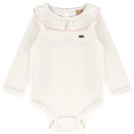 Body Longo c/ golinha em algodão Marfim - Up Baby