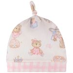 Gorro em suedine Ursinha Rosa Xadrez - Up Baby