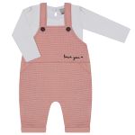 Jardineira c/ Body longo em cotton Love You - TMX