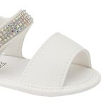 Sandália Papete Biju Strass Branca - Klin