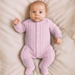 Macacão longo em tricot 100% Algodão Trançado Rosa - Mini & Co.