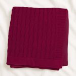 Manta em tricot Trançado Vinho - Mini & Co.