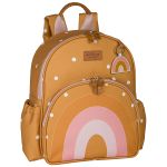 Mochila + Lancheira Térmica + Kit 2 Necessaires + Saquinho Organizador Kids Arco-Íris Boho - Masterbag Kids