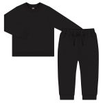 Blusão c/ Calça em moletom Preto Pati Nicki - Up Baby