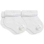 Kit 2 Meias Soquete Recém Nascido Branco - Lupo
