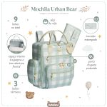 Mochila Maternidade Urban Bear Xadrez - Masterbag