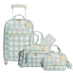 Mala com rodinhas + Bolsa Everyday + Bolsa Térmica Vicky Bear Xadrez - Masterbag
