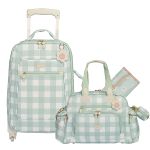 Mala com rodinhas + Bolsa Everyday Margaridas Menta - Masterbag