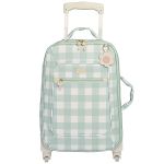 Mala com rodinhas + Bolsa Everyday + Frasqueira Térmica Emy Margaridas Menta - Masterbag