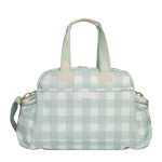 Mala com rodinhas + Bolsa Everyday + Frasqueira Térmica Emy Margaridas Menta - Masterbag