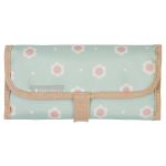 Mala com rodinhas + Bolsa Everyday + Frasqueira Térmica Emy Margaridas Menta - Masterbag