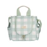 Mala com rodinhas + Bolsa Everyday + Frasqueira Térmica Emy Margaridas Menta - Masterbag