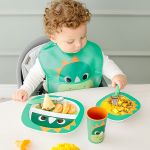 Babador com Cata-migalhas BubaZoo Dino (3m+) - Buba