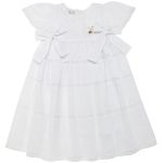 Vestido Batizado Renda & Flores Branco - Roana
