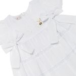 Vestido Batizado Renda & Flores Branco - Roana